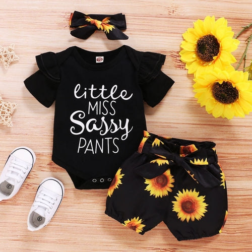 Set 3 Pièces Fille Motif Tournesol — SunnyBloom™