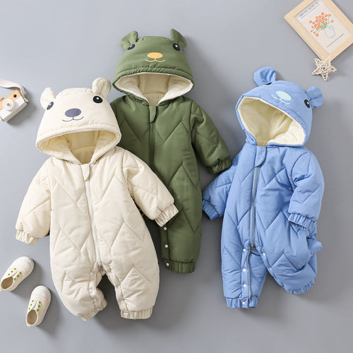 Combinaison Hiver Rembourrée avec Bonnet — FrostNest™
