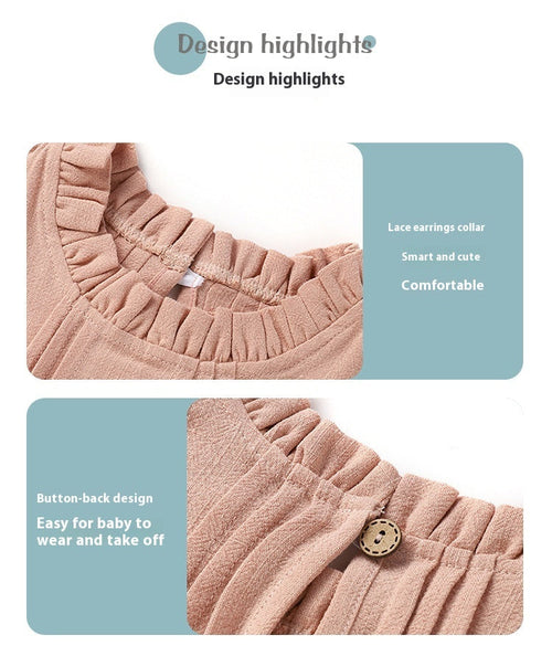 Barboteuse Bébé en Lin à Bretelles — LinoNest™
