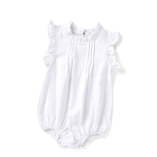 Barboteuse Bébé en Lin à Bretelles — LinoNest™