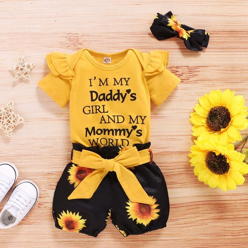 Set 3 Pièces Fille Motif Tournesol — SunnyBloom™