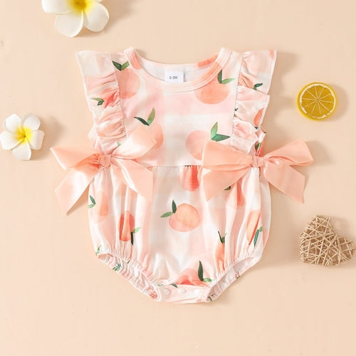 Barboteuse Été Manches Courtes Imprimé Fruits — FruityNest™