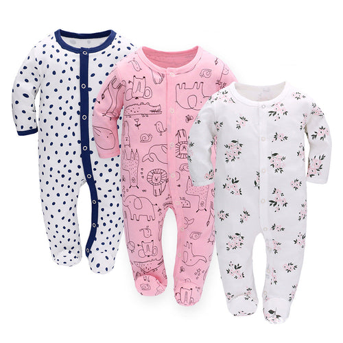 Barboteuse Manches Longues Imprimé Animal — MiniSnug™