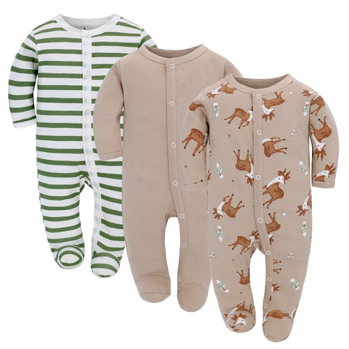 Barboteuse Manches Longues Imprimé Animal — MiniSnug™