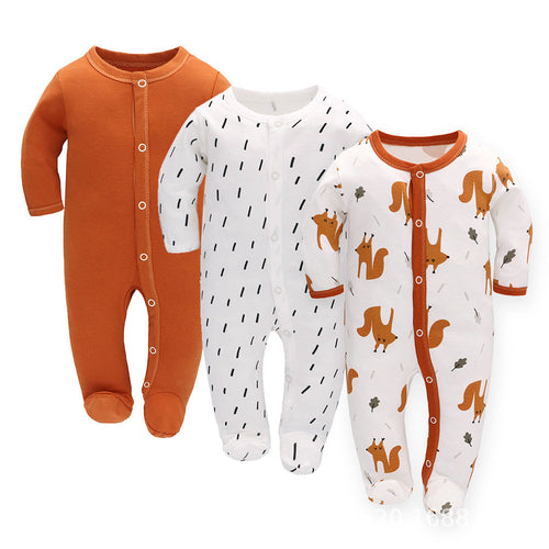 Barboteuse Manches Longues Imprimé Animal — MiniSnug™