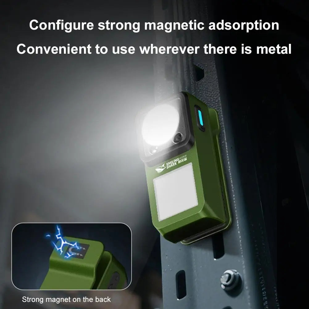 Lampe torche LED magnétique à clipser, éclairage ultra-durable pour l'extérieur, lampe de travail d'urgence, rechargeable, pour le camping et la randonnée