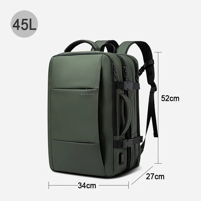BANGE voyage sac à dos hommes affaires sac à dos école extensible USB sac grande capacité 17.3 ordinateur portable étanche mode sac à dos