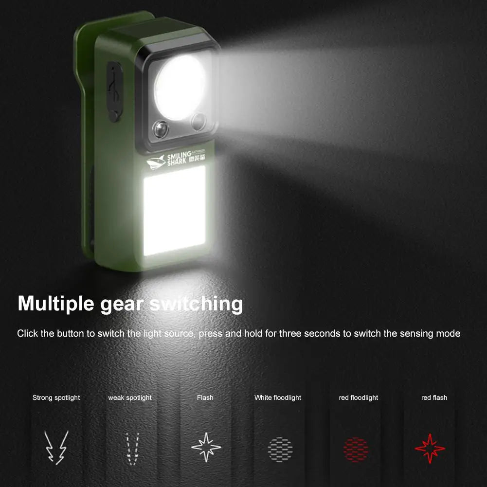 Lampe torche LED magnétique à clipser, éclairage ultra-durable pour l'extérieur, lampe de travail d'urgence, rechargeable, pour le camping et la randonnée