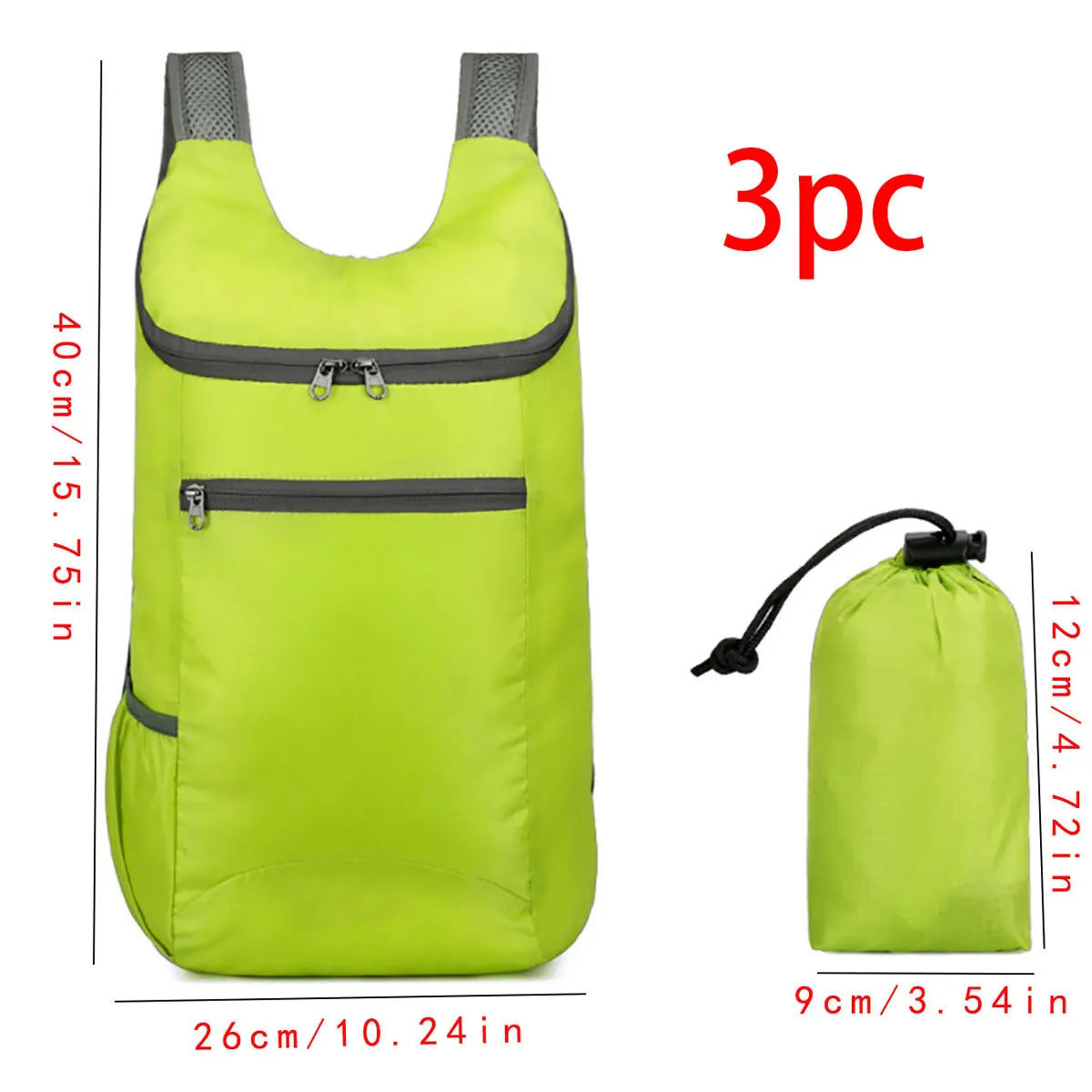 Sac de voyage de week-end 1 pièce, sac à dos léger pliable, imperméable et résistant aux déchirures, sac à dos d'affaires de voyage de grande capacité, sport