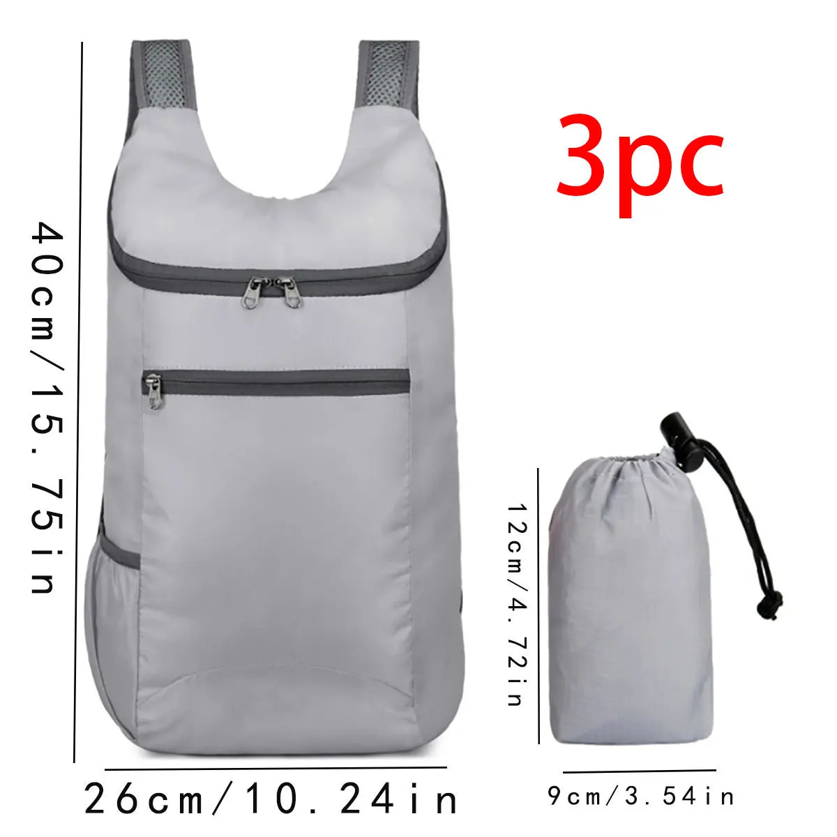 Sac de voyage de week-end 1 pièce, sac à dos léger pliable, imperméable et résistant aux déchirures, sac à dos d'affaires de voyage de grande capacité, sport