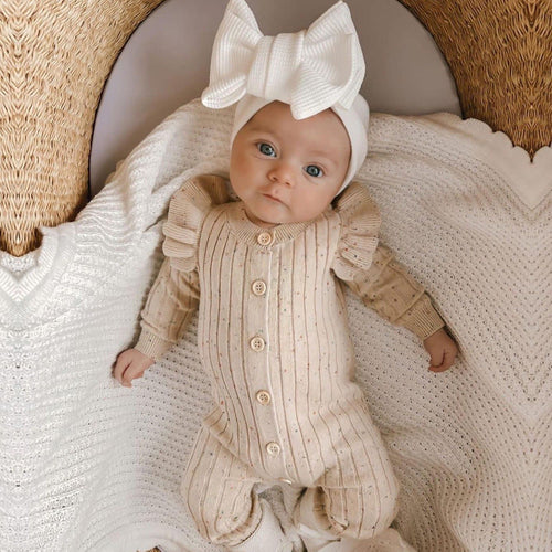 Barboteuse Automne en Coton Tricoté — KnitNest™