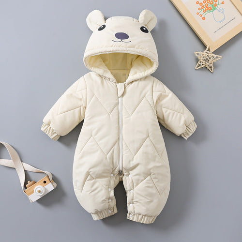 Combinaison Hiver Rembourrée avec Bonnet — FrostNest™