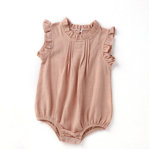 Barboteuse Bébé en Lin à Bretelles — LinoNest™