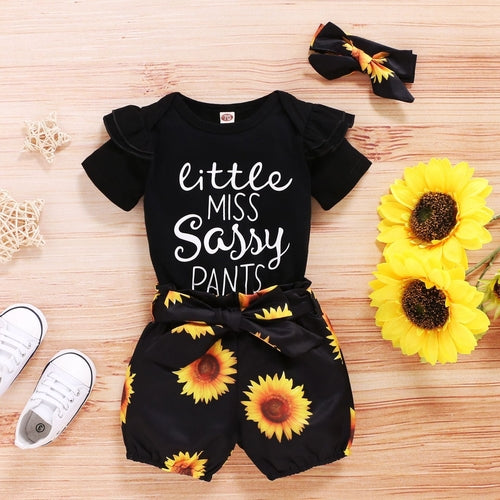 Set 3 Pièces Fille Motif Tournesol — SunnyBloom™