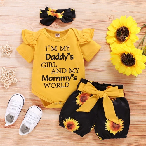 Set 3 Pièces Fille Motif Tournesol — SunnyBloom™