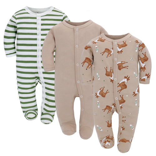 Barboteuse Manches Longues Imprimé Animal — MiniSnug™
