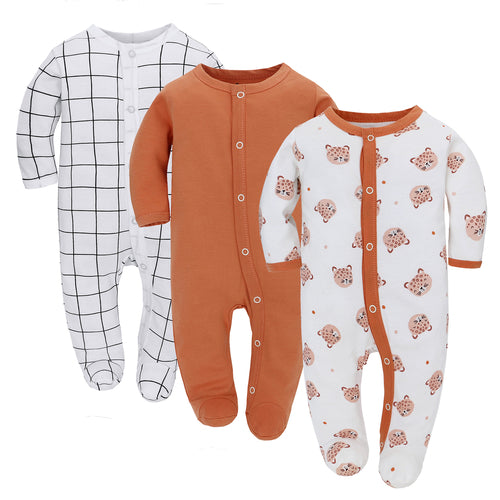 Barboteuse Manches Longues Imprimé Animal — MiniSnug™