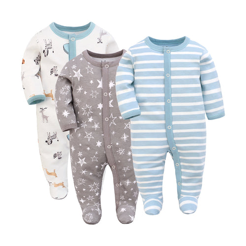 Barboteuse Manches Longues Imprimé Animal — MiniSnug™