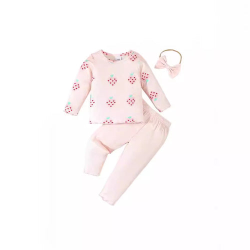 Set 3 Pièces Bébé — Haut, Pantalon & Bonnet — SnugBuds™